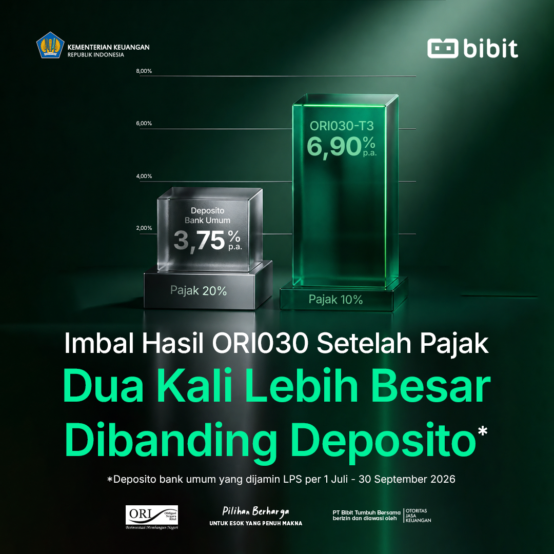 Net Return SBN ORI030 Lebih Tinggi 2x dari Deposito Bank